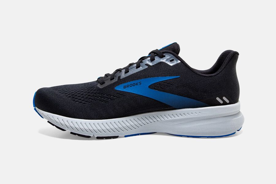 Brooks Running Shoes Mens Black/Grey/Blue - Launch 8 Road - 7608-BWASO